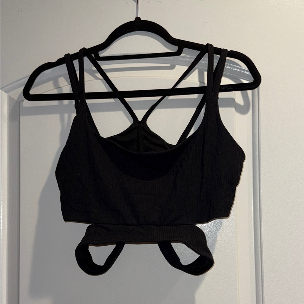 Lululemon Ribbed Nulu Strappy Yoga Bra Black